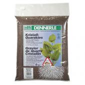 Аквариумный грунт Dennerle Kristall-Quarz, гравий фракции 1-2 мм, цвет темно-коричневый, 5 кг.