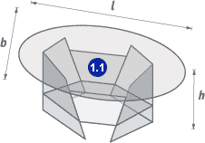 АРГ Аквариум - Журнальный столик 42 литра (1000х600х470), лампа 8Вт