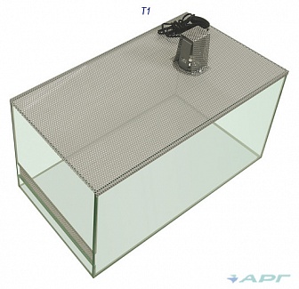 Горизонтальный террариум с освещением 46 л (520 х 280 х 315) лампа 25 вт