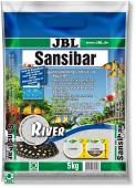 JBL Sansibar RIVER - Декоративный грунт для аквариума, светлый, мелкий, с черными вкраплениями, 5 кг