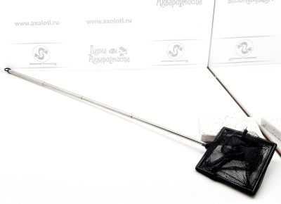 Сачок с телескопической ручкой для наноаквариумов D-7 см, длина 15-47 см