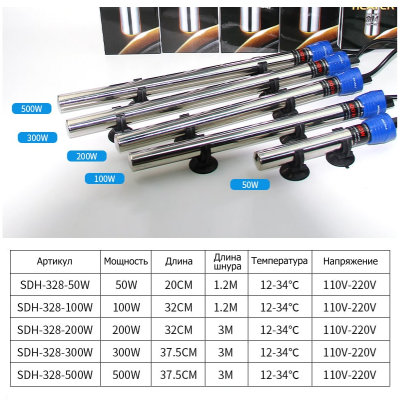 SHANDA SDH-328 Нагреватель регулируемый, металлический, 200Вт