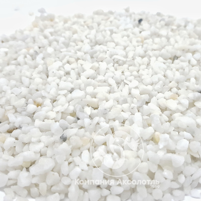 Гравий Белый 2-5 мм, 1кг