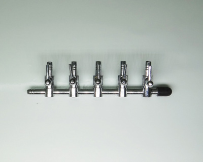 Флейта воздушная металлическая 5 краников