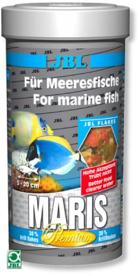 JBL Maris- Корм класса "премиум" в форме хлопьев для рыб, обитающих в морской воде, 250 мл. (40 г.)