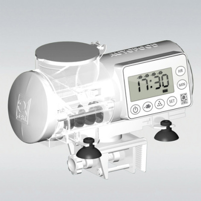 Практичная автокормушка: автоматически подает корм в аквариум - для любого корма в форме гранул до 3