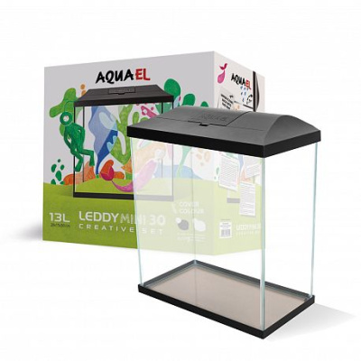 AQUAEL LEDDY MINI 30 черный (28,5х15,5х32 см) Аквариумный комплект для детей 12,6 л