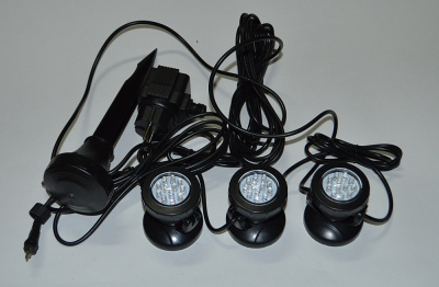 Boyu Погружные светодиодные светильники для пруда, со световым сенсором включения, 4,5 вт