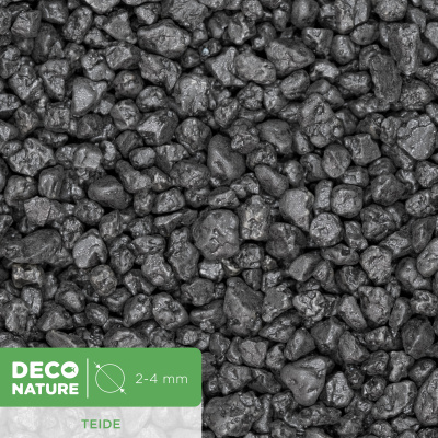DECO NATURE GRAVEL TEIDE - Черный кварцевый гравий для аквариума фракции 2-4 мм, 5,7л/8,8кг