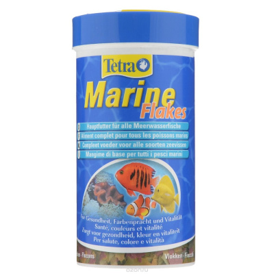 Tetra Marin Flakes Основной корм для мелких и крупных морских рыб 250 мл
