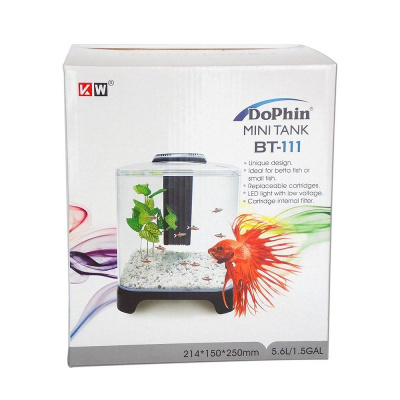 DoPhin BT-111 Аквариум пластик с подсветкой и фильтром, 5,6 л