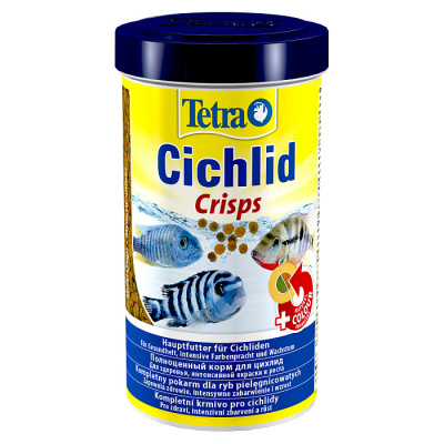 Tetra Cichlid Crisps Основной корм для цихлид и крупных рыб, чипсы 500 мл/115гр