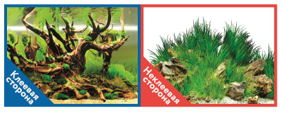 Фон двухсторонний с одной самоклеящейся стороной Мангровая коряга/Подводный рельеф 50x100см 9030/909