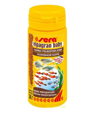 Sera Vipagran Baby Випагран бэби Корм для молодых рыб, микрогранулы 50 мл, 24 г