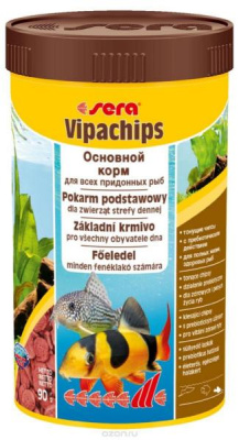 Sera Vipachips Випачипс Основной корм для донных рыб  250 мл, 90 г