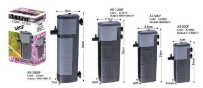 ASTRO AS-1000 F Внутр.фильтр, 14 вт.,1100л./ч., с регулятором, керамич. вал