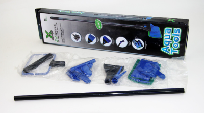 X Aquatic X-003L Набор для ухода за аквариумом 5 в 1 (сачек, губка, скребок, грабли, вилка)