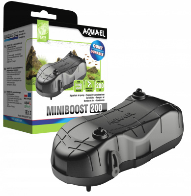 AQUAEL MINIBOOST 200 бесшумный компрессор для аквариума 150 - 200 л, 200 л/ч, 2 канала, регулируемый