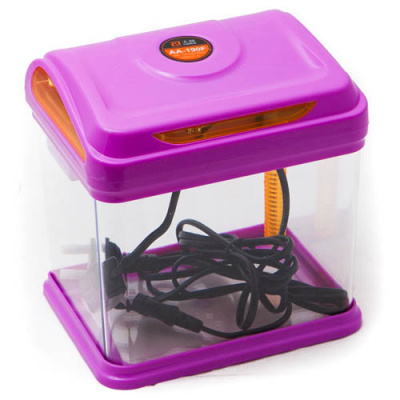 BARBUS Аквариум (led светильник, фильтр) фиолетовый, 4л