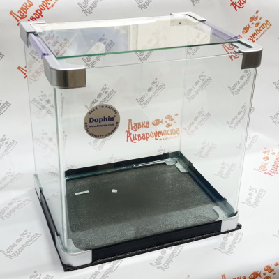 DoPhin Аквариум панорамный 21 л (300х240х300) алюм. держатели и покровное стекло в комплекте, GT7001