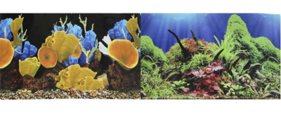 Фон двухсторонний с одной самоклеящейся стороной Морские кораллы/Подводный мир 50x100см 9096-1+/9097