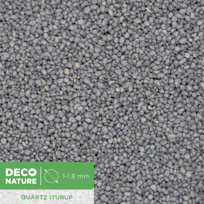 DECO NATURE QUARTZ ITURUP - Серый кварцевый песок фракции 1-1,8 мм, 25кг/мешок