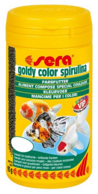 Sera Goldy Color Spirulina Голди колор спирулина Корм для яркости золотых рыбок 250 мл, 95 г