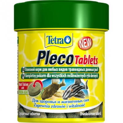 Tetra Pleco Tablets Основной корм для любых видов травоядных донных рыб, 120 таб./36гр