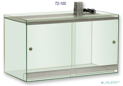 Горизонтальный террариум с дверцами и освещением 100 л (700 х 350 х 410) лампа 40 вт