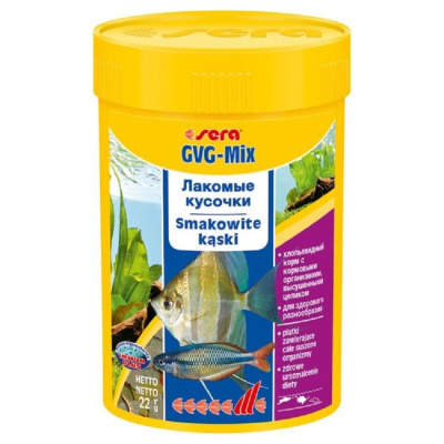 Sera GVG-mix Корм хлопья с лакомыми кусочками 100 мл, 22 г