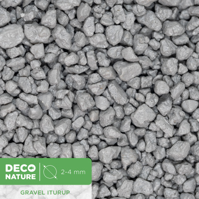 DECO NATURE GRAVEL ITURUP - Серый кварцевый гравий фракции 2-4 мм, 0,6л