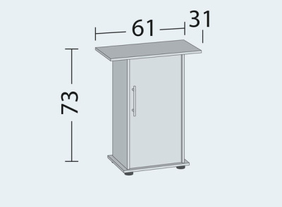 JUWEL Тумба для аквариума Рекорд 600/700, Примо 60/70 белая 61x31x62с,1