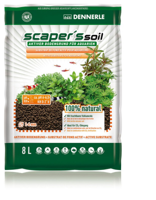 Dennerle Scaper‘s Soil - Питательный грунт для растительных аквариумов, зерно 1-4 мм, 8 л