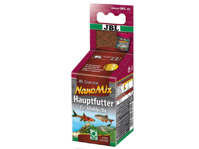 JBL NanoMix - Основной корм в форме мини-гранул для маленьких рыб в нано-аквариумах, 60 мл